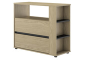Ladekast - NAEL - 40 X 94 X 82 cm - 2 lades - rookwood eiken