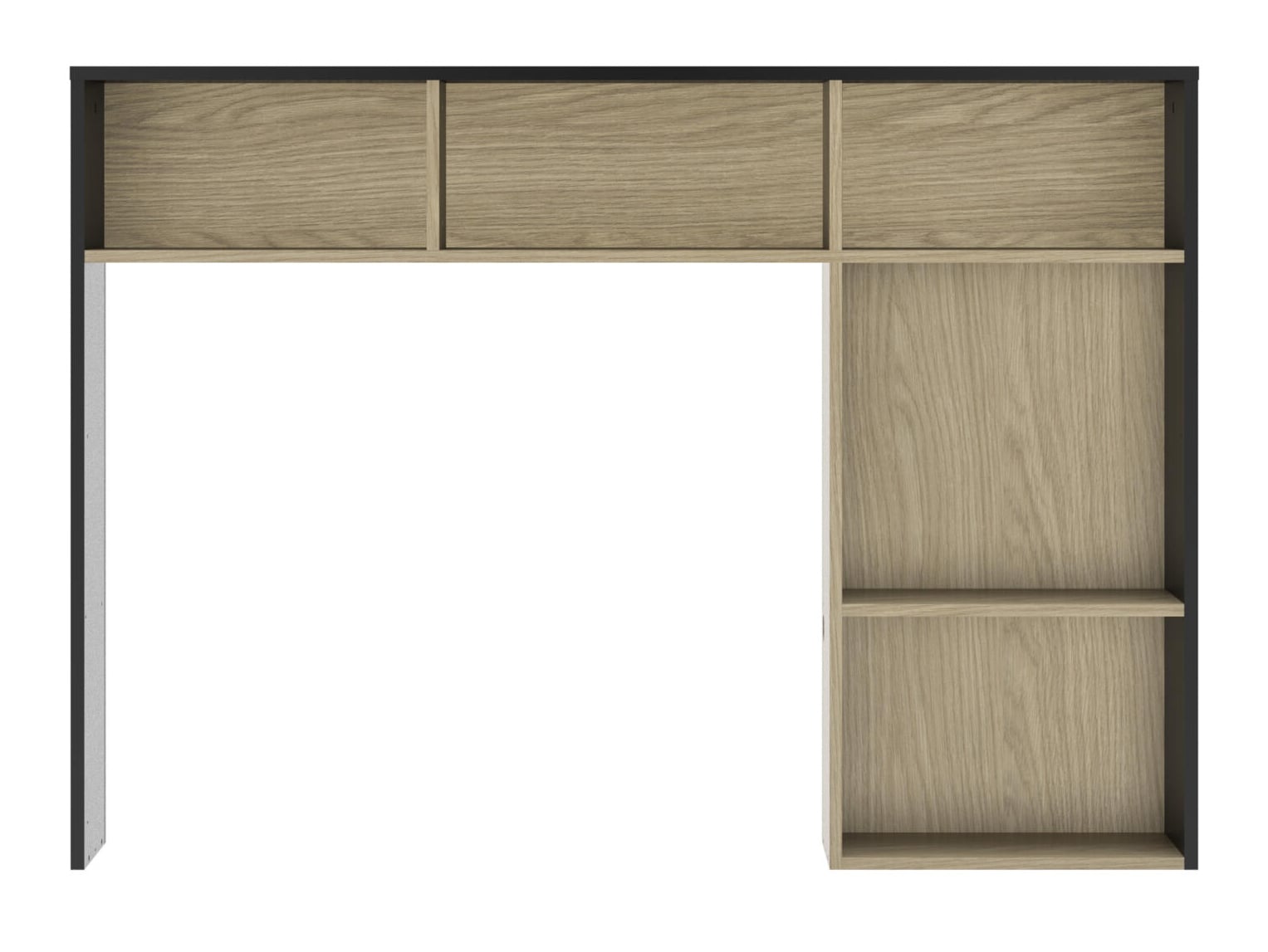 Hoofdbord - voor bed van 90 cm breed - rookwood eiken