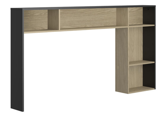 Hoofdbord - voor bed van 140 cm breed - rookwood eiken