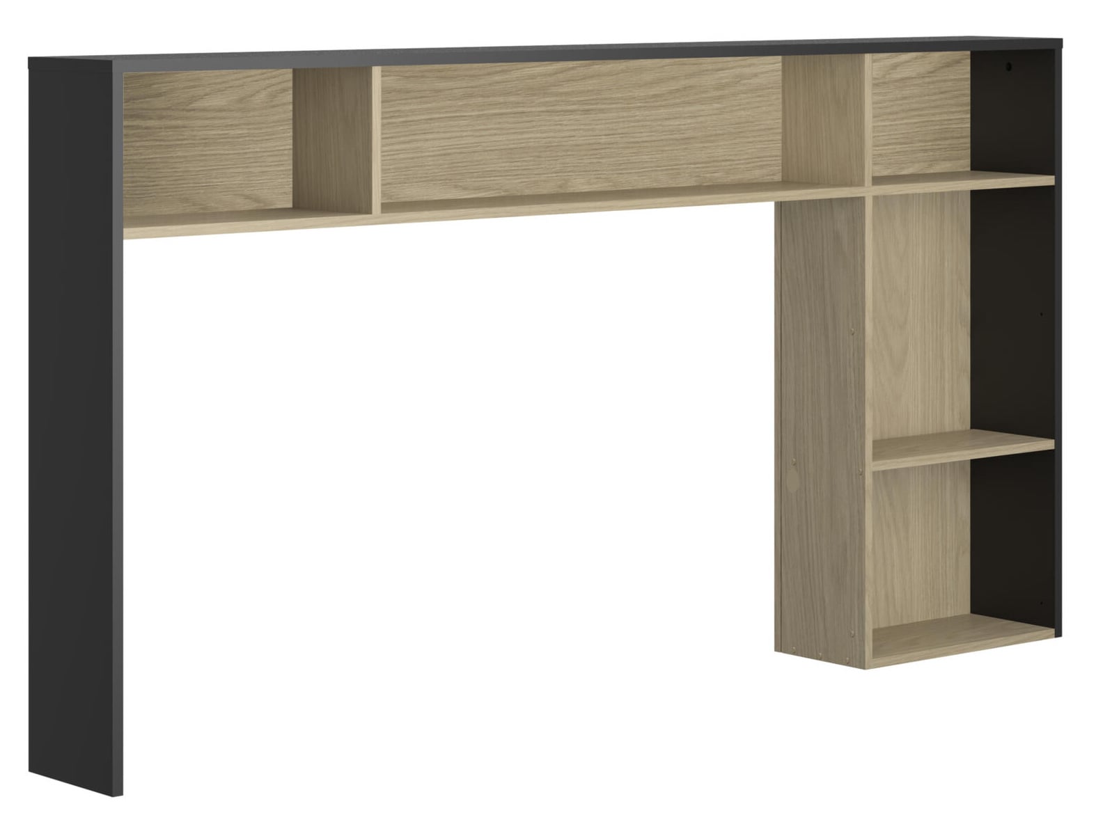 Hoofdbord - voor bed van 140 cm breed - rookwood eiken