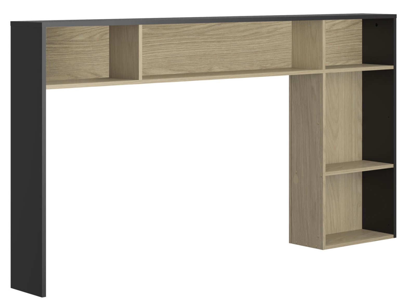 Hoofdbord - voor bed van 140 cm breed - rookwood eiken