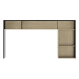 Hoofdbord - voor bed van 140 cm breed - rookwood eiken