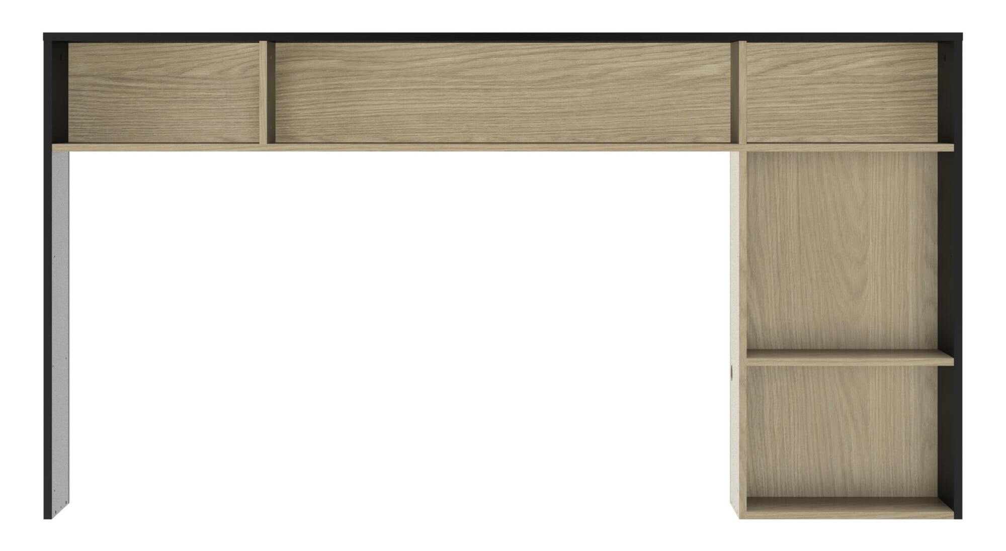 Hoofdbord - voor bed van 140 cm breed - rookwood eiken