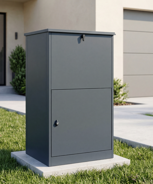 Pakketbrievenbus - 63x55x109 cm - staal - antraciet