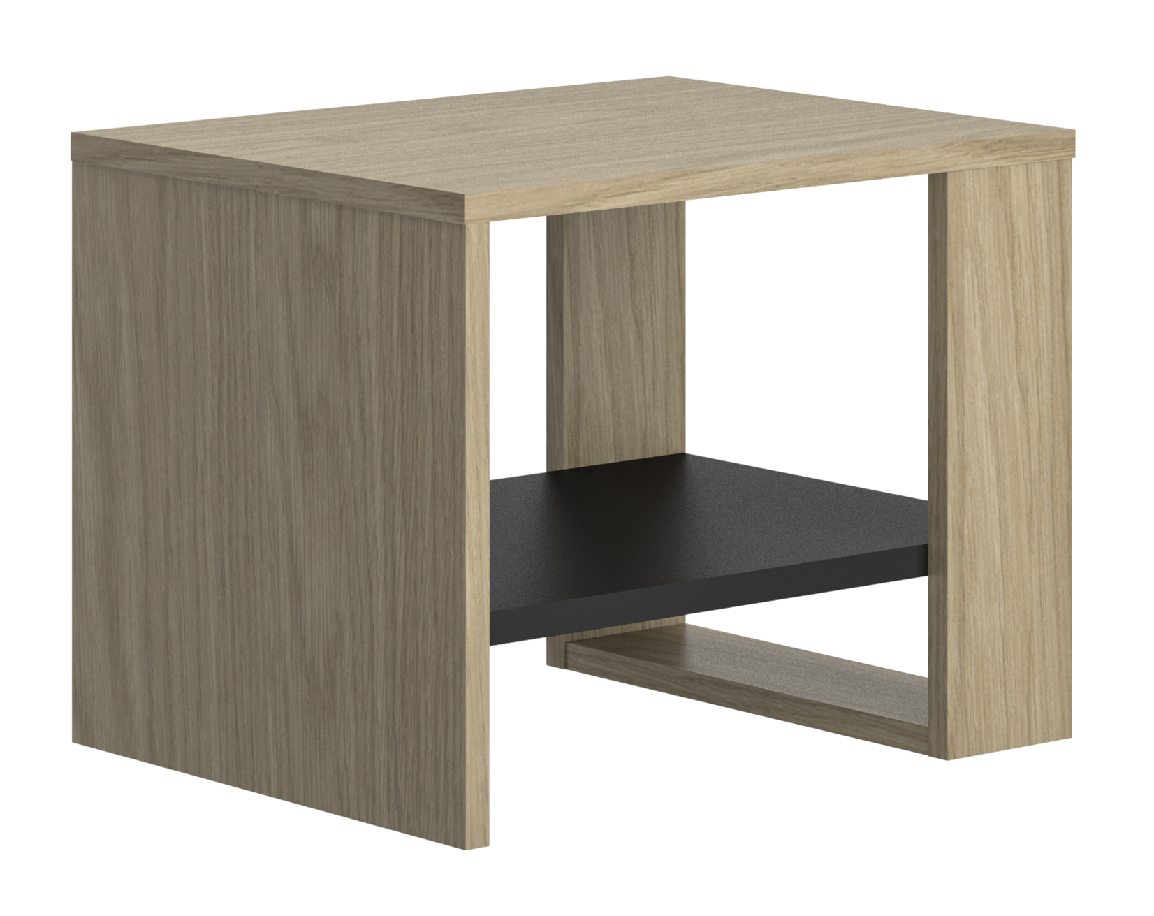 Nachtkastje - NAEL - 44x36x35 cm - rookwood eiken