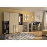Kledingkast - NAEL - 2-deurs - 100x60x200 cm - rookwood eiken