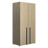 Kledingkast - NAEL - 2-deurs - 100x60x200 cm - rookwood eiken