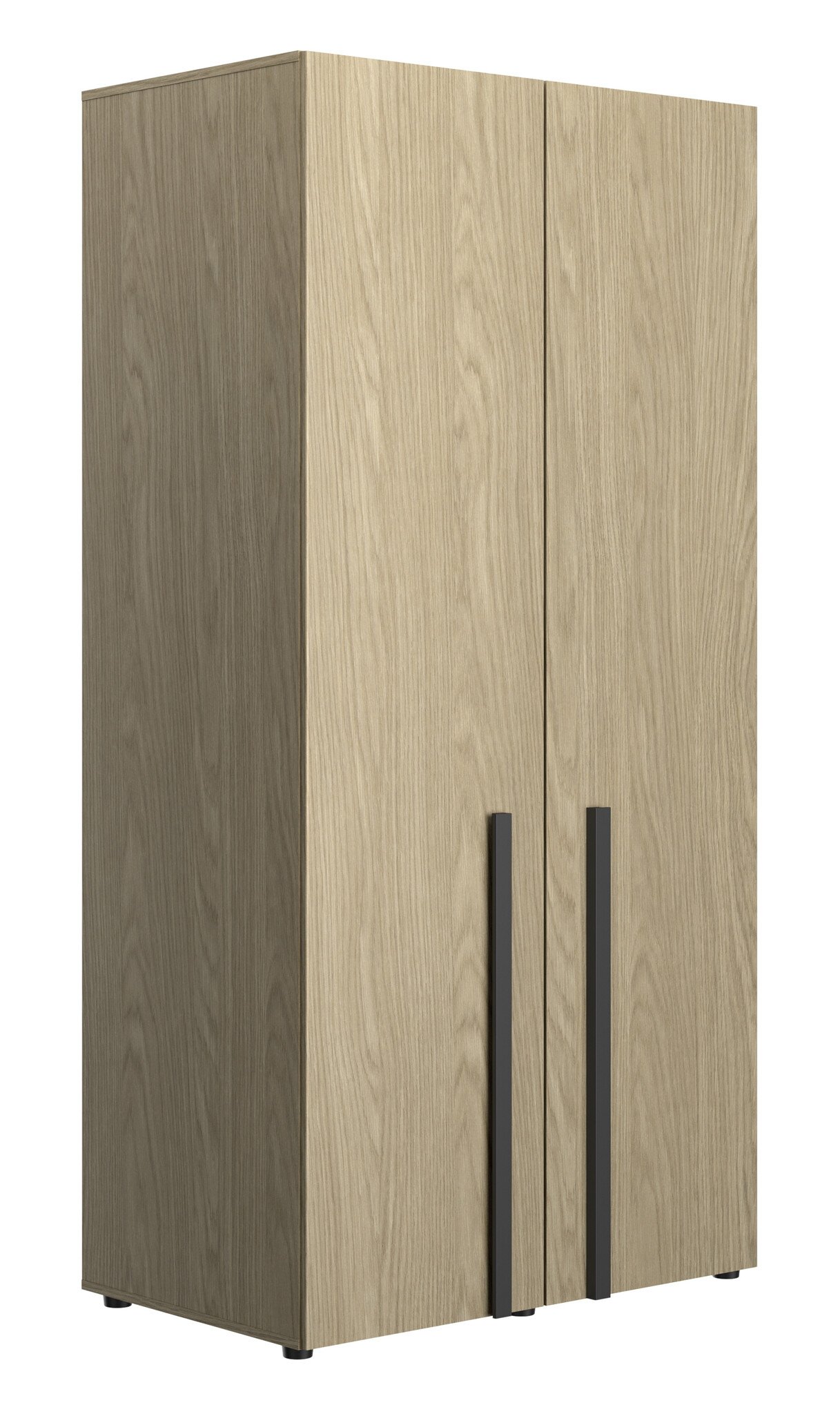 Kledingkast - NAEL - 2-deurs - 100x60x200 cm - rookwood eiken