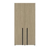 Kledingkast - NAEL - 2-deurs - 100x60x200 cm - rookwood eiken