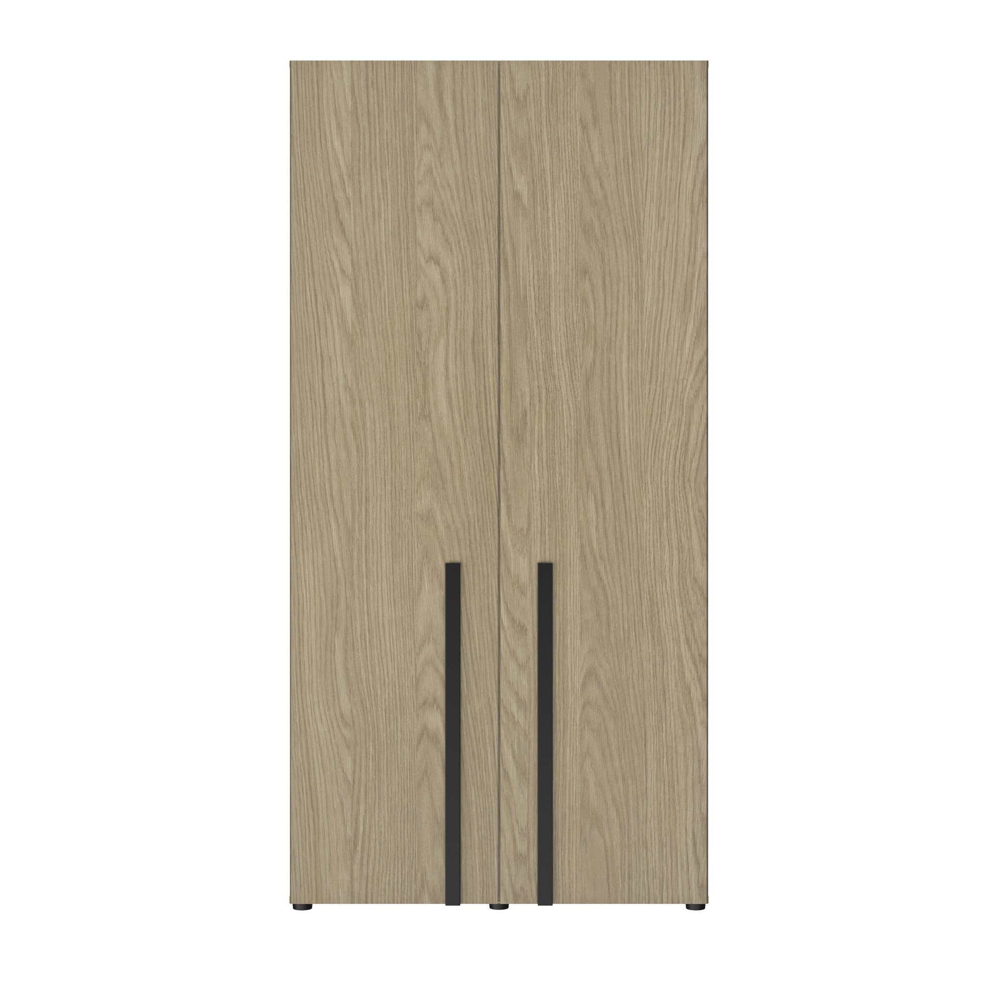 Kledingkast - NAEL - 2-deurs - 100x60x200 cm - rookwood eiken