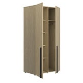 Kledingkast - NAEL - 2-deurs - 100x60x200 cm - rookwood eiken