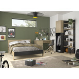 Bureau - NAEL - 120x56x75 cm - 2-deurs - rookwood eiken