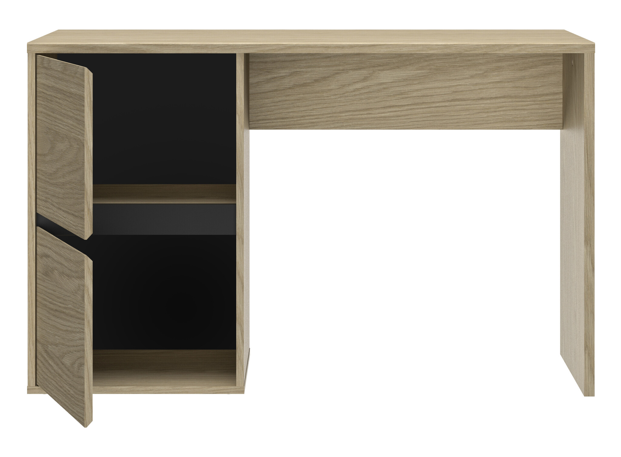 Bureau - NAEL - 120x56x75 cm - 2-deurs - rookwood eiken