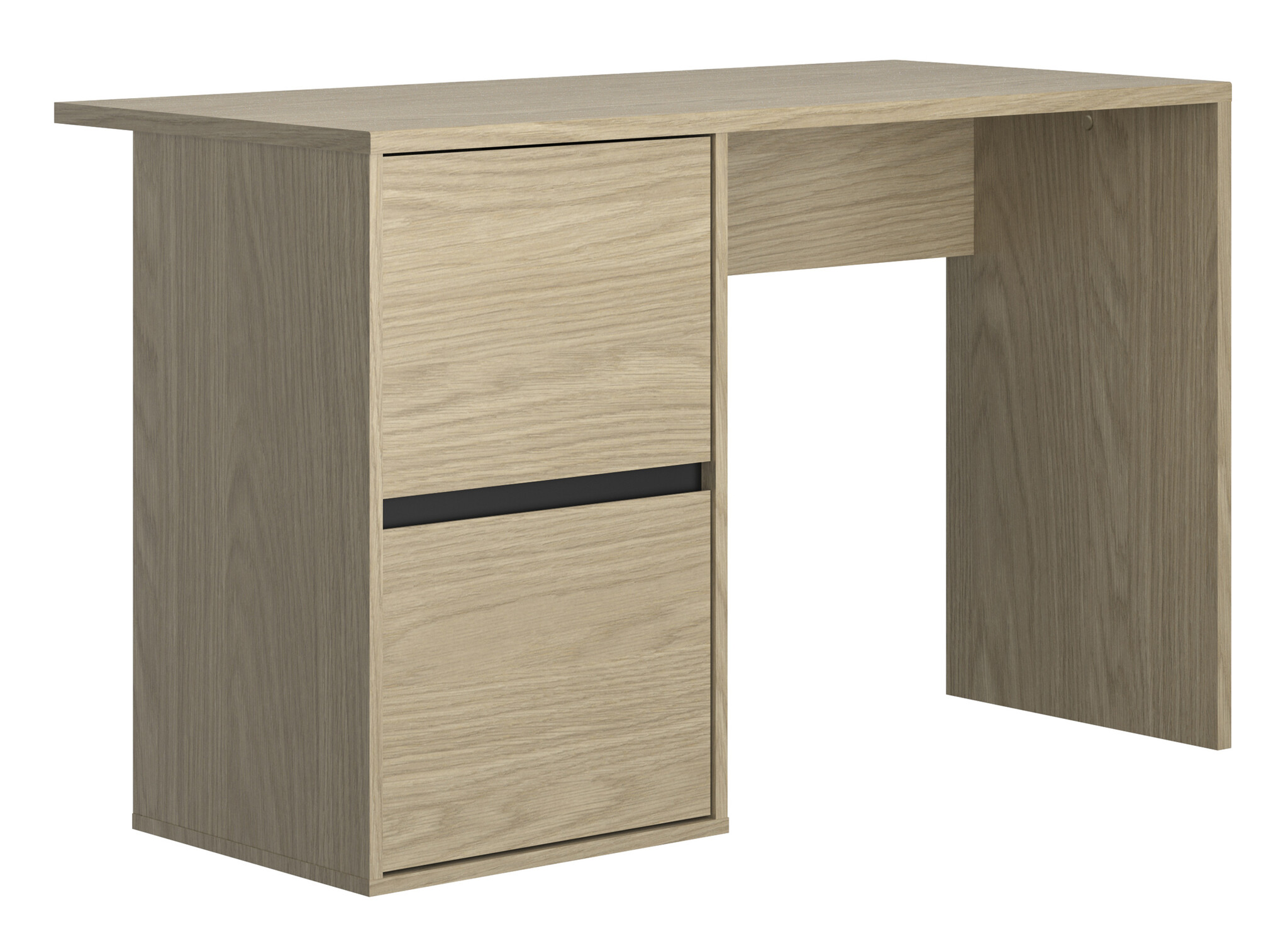 Bureau - NAEL - 120x56x75 cm - 2-deurs - rookwood eiken
