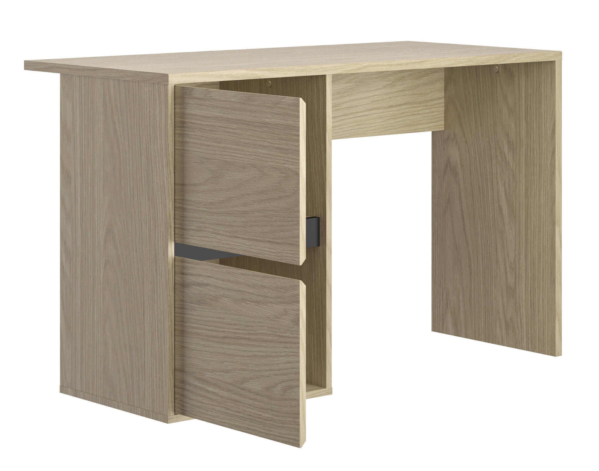 Bureau - NAEL - 120x56x75 cm - 2-deurs - rookwood eiken