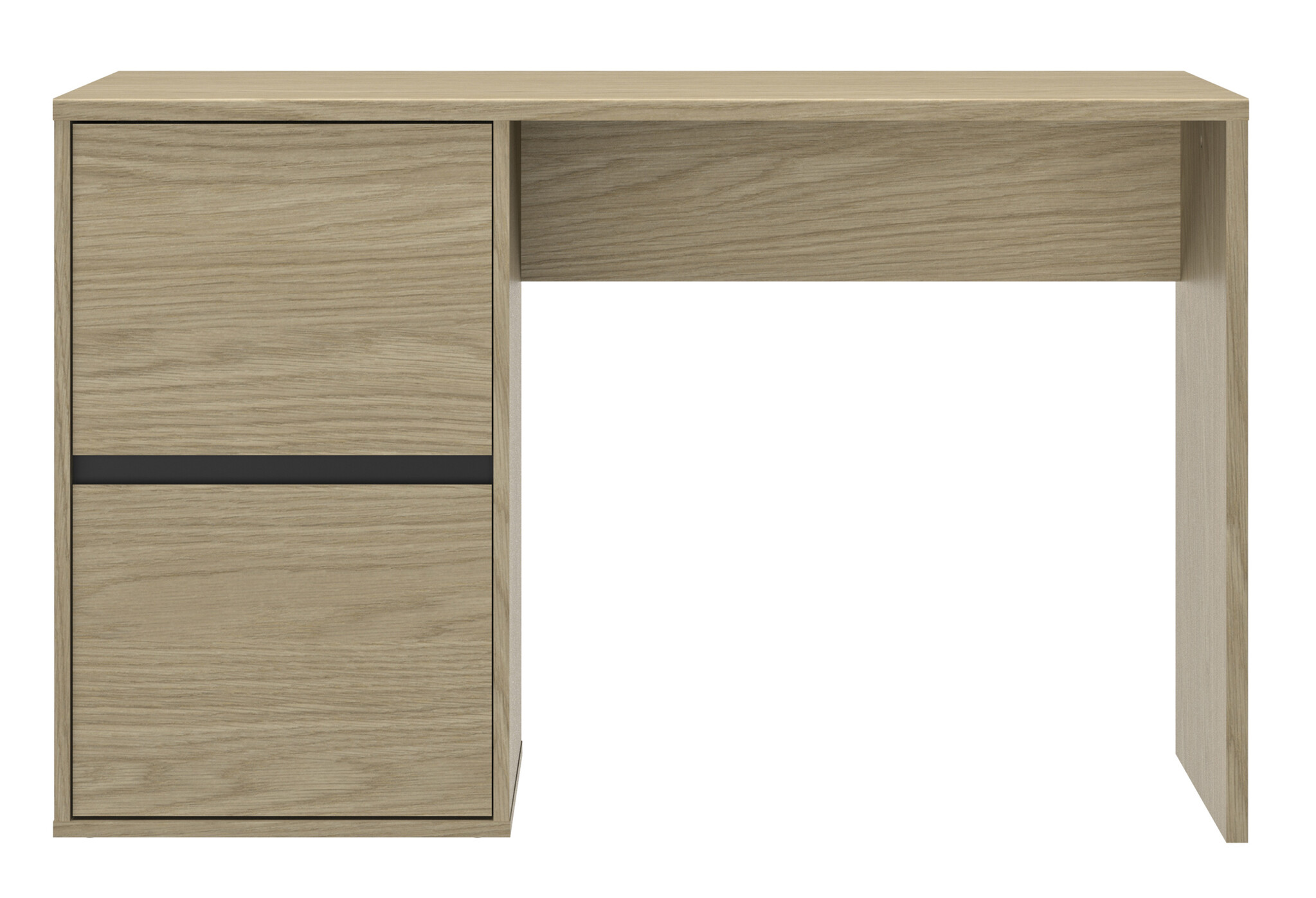 Bureau - NAEL - 120x56x75 cm - 2-deurs - rookwood eiken