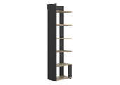 Boekenkast - NAEL - 56x37x198 cm - rookwood eiken