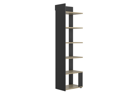 Boekenkast - NAEL - 56x37x198 cm - rookwood eiken