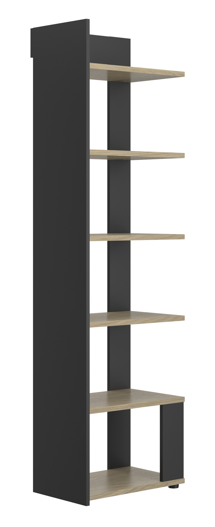 Boekenkast - NAEL - 56x37x198 cm - rookwood eiken