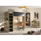 Wandplank - NAEL - 44x22x93 cm - rookwood eiken