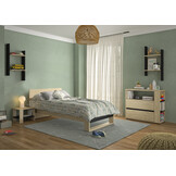 Wandplank - NAEL - 44x22x93 cm - rookwood eiken