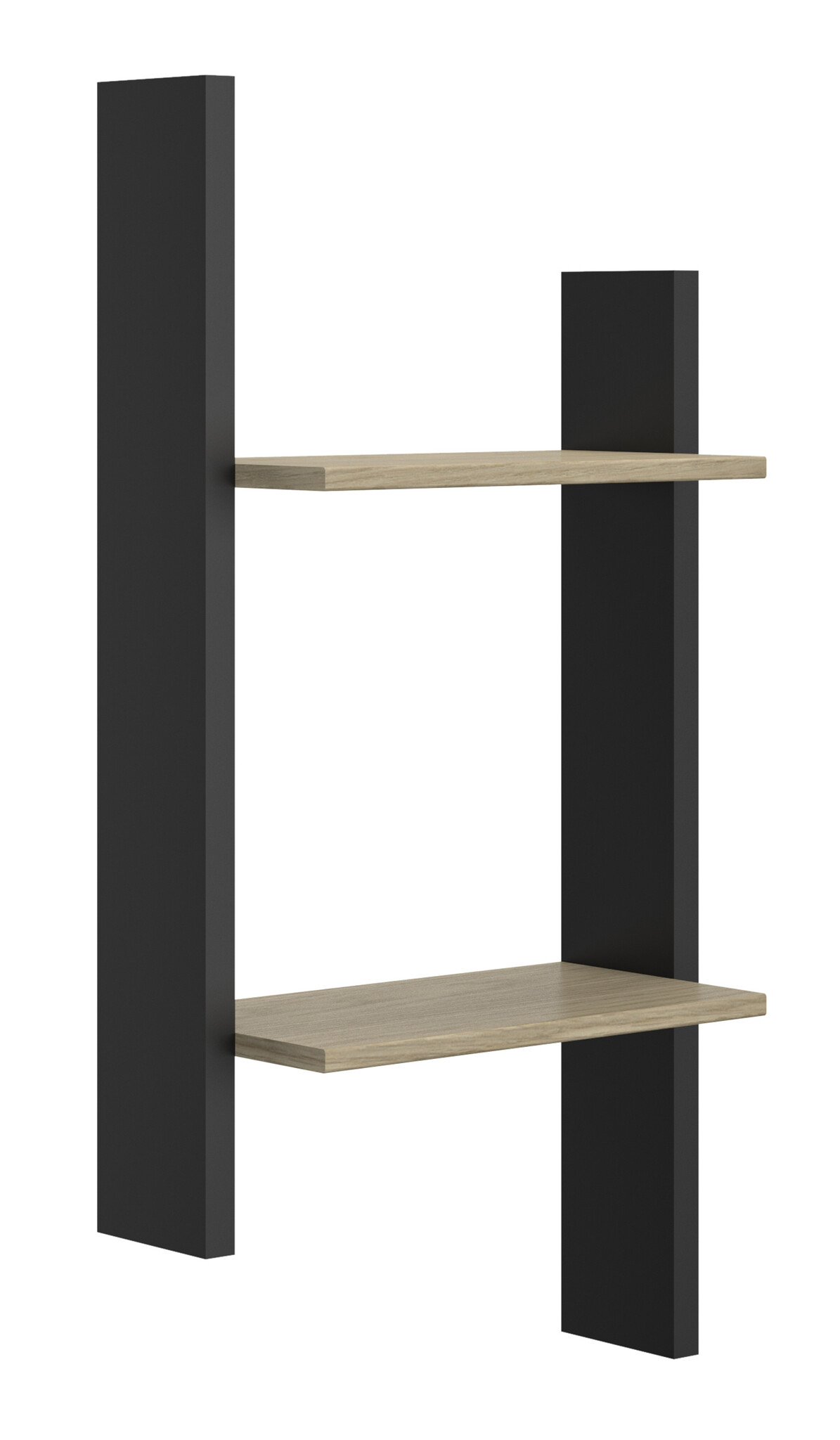 Wandplank - NAEL - 44x22x93 cm - rookwood eiken