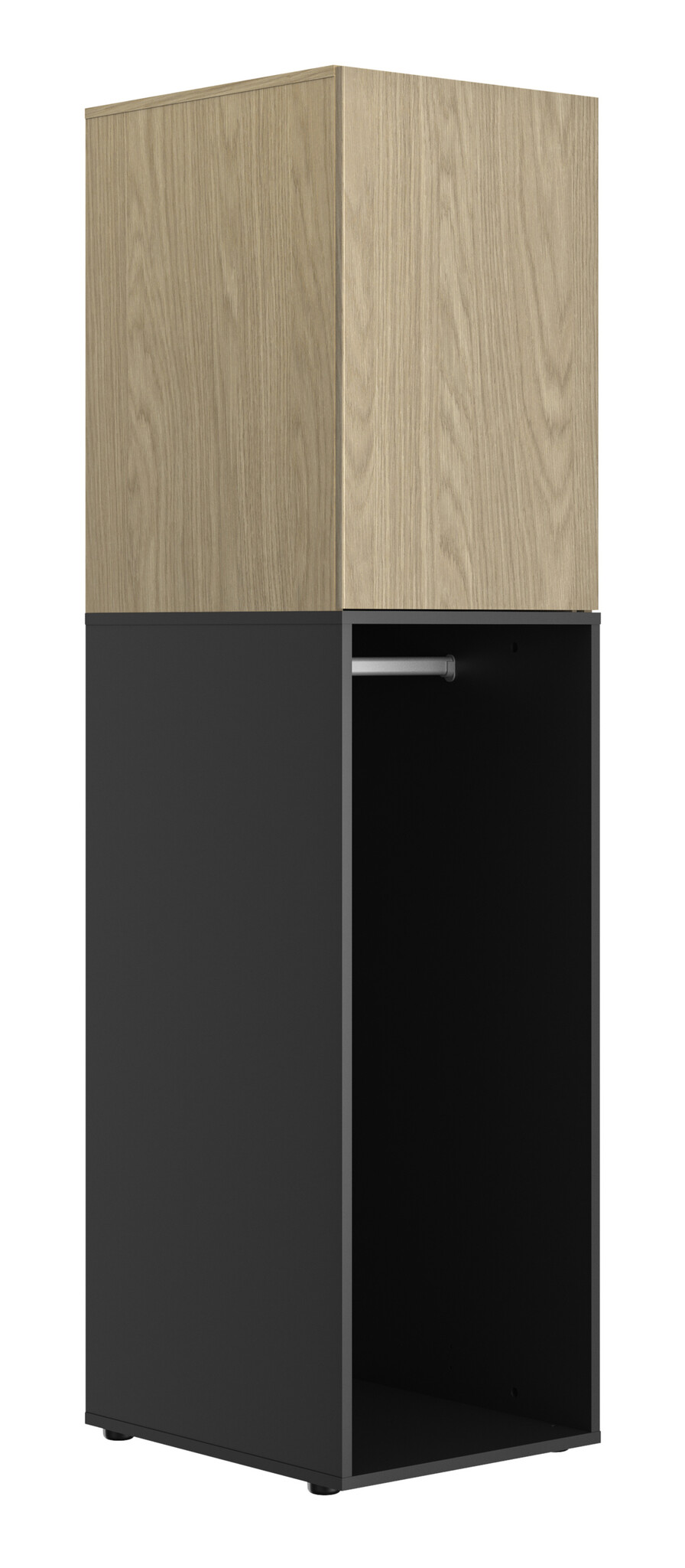 Kledingkast - NAEL - 1 deur - 50x60x200 cm - rookwood eiken