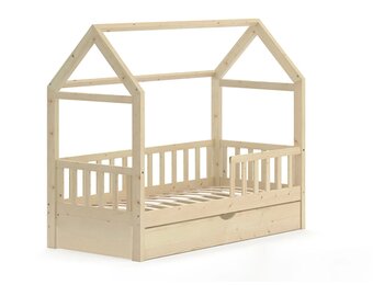 Huisbed 80x160 cm grenen kinderbed met lade