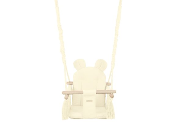 Baby schommelstoel - baby swing - met oren - max. 20 kg - creme