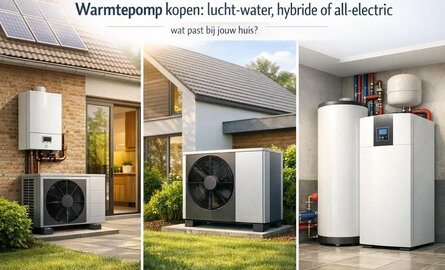 Warmtepomp kopen: lucht-water, hybride of all-electric  -  wat past bij jouw huis?