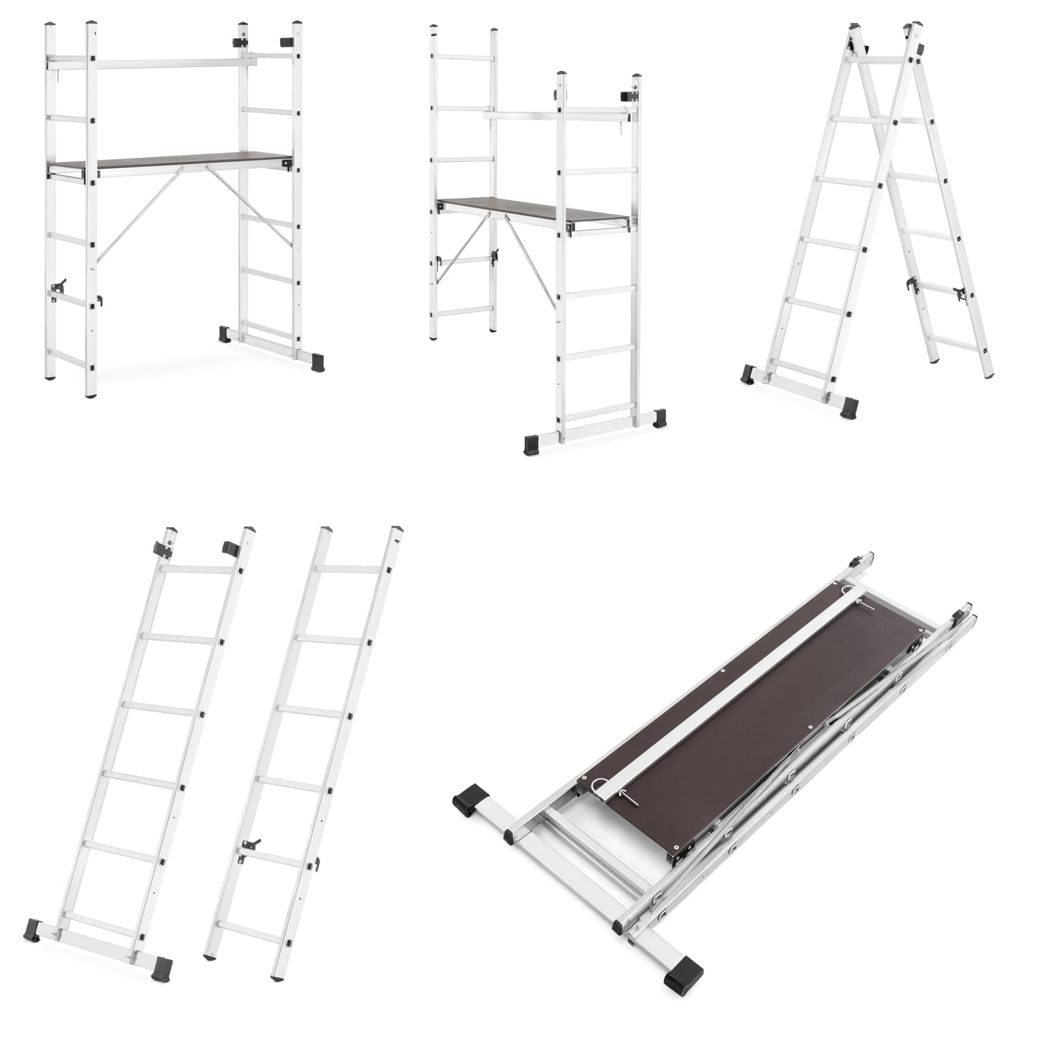 Kamersteiger en ladder in 1 - 300 cm werkhoogte - aluminium