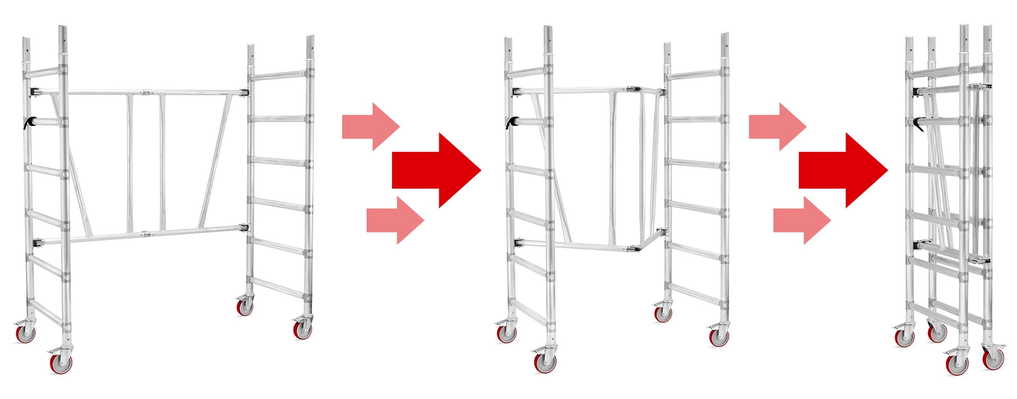 Rolsteiger - 7,6 m werkhoogte - aluminium - opvouwbaar