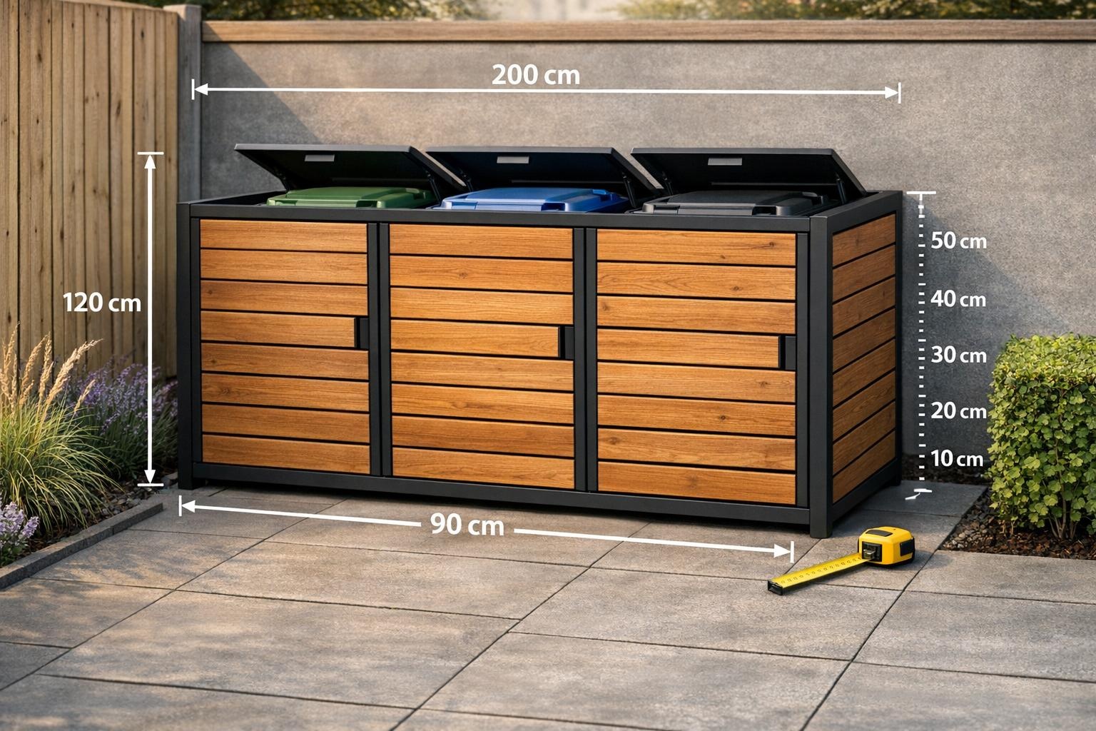 Container ombouw voor 3 kliko's: welke maat past in welke tuin?