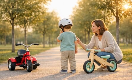 Driewieler fiets vs. loopfiets: welke is de juiste eerste fiets?