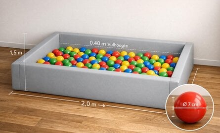 Hoeveel ballenbakballen heb je nodig? Bereken het per ballenbakformaat