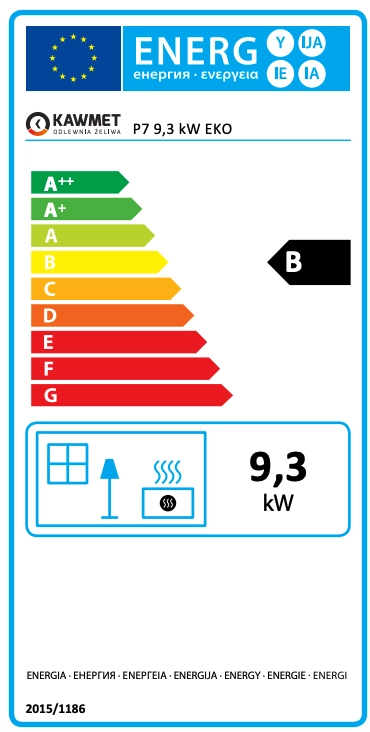 Houtkachel - 9,3 kW - KAWMET P7 ECO - gietijzer