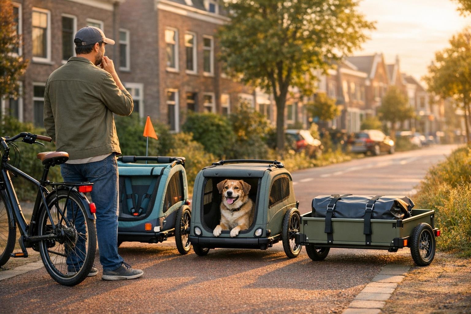 Fietsaanhanger kopen: kind, hond of bagage  -  welke past bij jouw ritten?