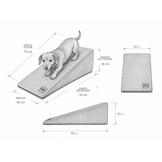 Hondentrap zacht - voor kleine honden - 70x40x30 cm - beige