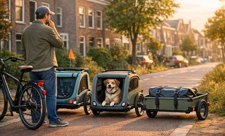 Fietsaanhanger kopen: kind, hond of bagage  -  welke past bij jouw ritten?