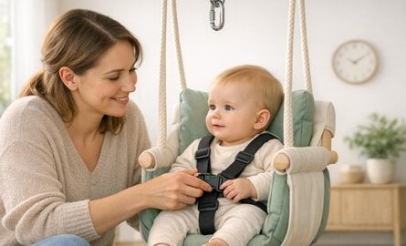 Baby schommel ophangen: vanaf welke leeftijd en hoe je het veilig doet