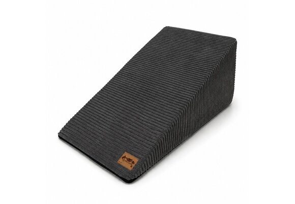 Hondentrap ribstof - kleine honden - 70x40x30 cm - donkergrijs