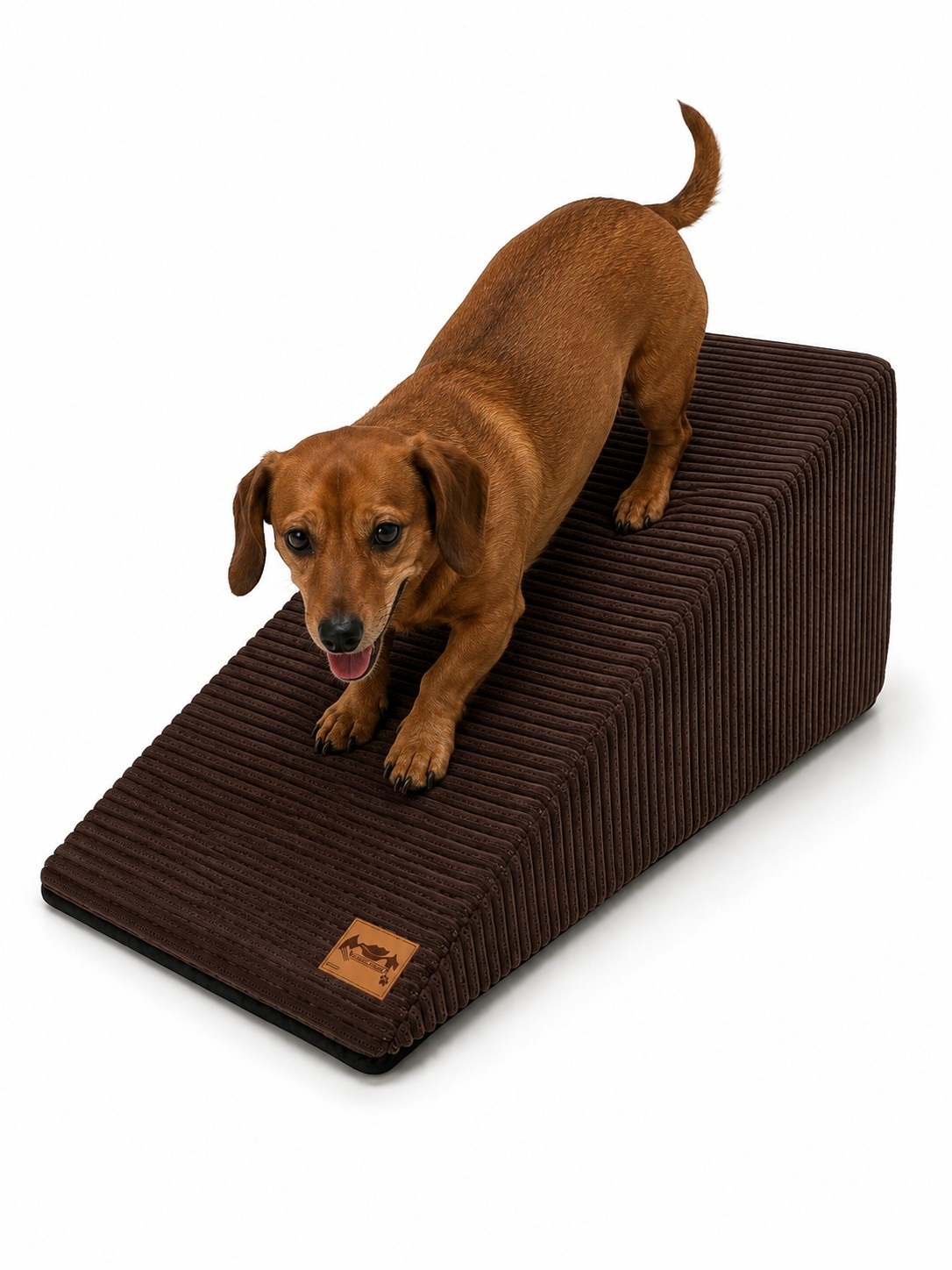 Hondentrap ribstof - kleine honden - 70x40x30 cm - bruin