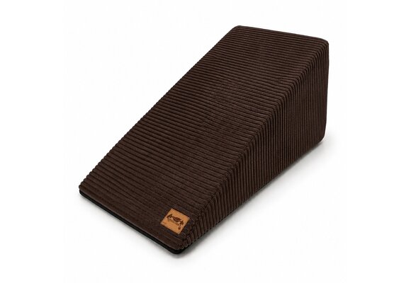 Hondentrap ribstof - kleine honden - 70x40x30 cm - bruin