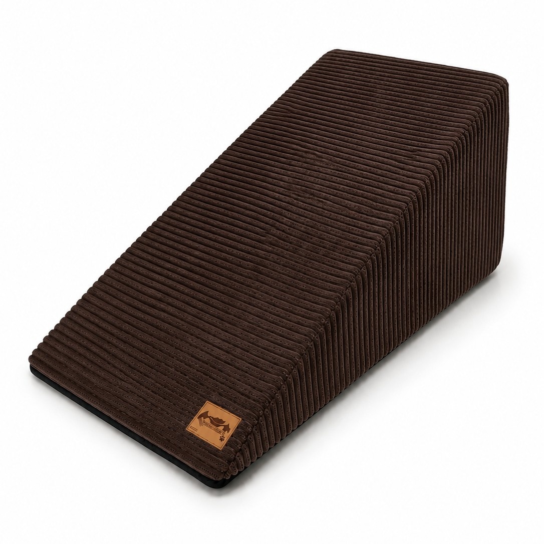 Hondentrap ribstof - kleine honden - 70x40x30 cm - bruin