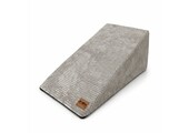 Hondentrap ribstof - kleine honden - 70x40x30 cm - lichtgrijs