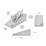 Hondentrap zacht - voor kleine honden - 80x40x40 cm - beige