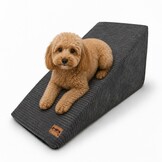 Hondentrap ribstof - kleine honden - 80x40x40 cm - donkergrijs