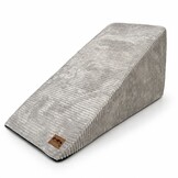 Hondentrap ribstof - kleine honden - 80x40x40 cm - lichtgrijs