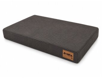 Hondenkussen - groot - 110x70x10 cm - ribstof - chocoladebruin