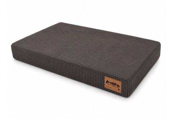 Hondenkussen - groot - 110x70x10 cm - ribstof - chocoladebruin